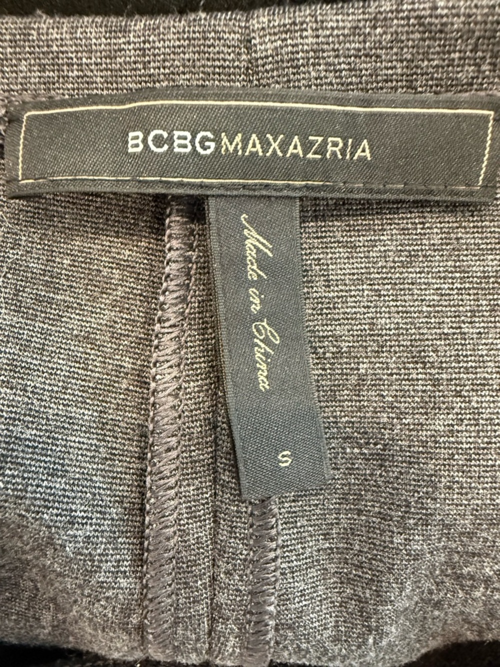 BCBGMaxAzria Charcoal Gray A-Line Long Sleeve Dress - Picture 3 of 4